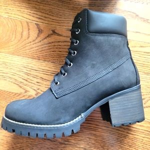 NWT Black Lace up Boots with Wedge